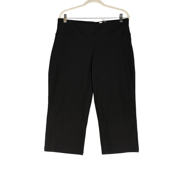 Lane Bryant Pants - Lane Bryant LB Active Capri Pants Womens 14 16 Black Stretch Sweatpants Athletic